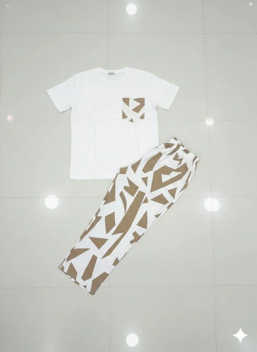 Women’s Orange Jersey Printed Night Suit – Summer Sleepwear Pakistan - Image 7